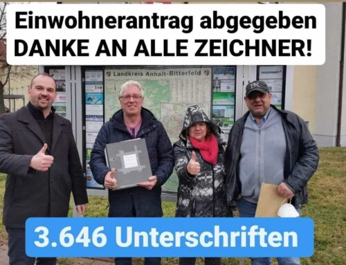 Einwohnerantrag an Kreistag erreicht 3.646 Unterschriften